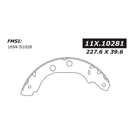 Centric Premium Brake Shoes, Parts 111.10281